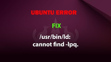 UBUNTU FIX: /usr/bin/ld: cannot find -lpq.