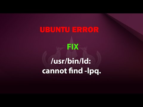 UBUNTU FIX: /usr/bin/ld: cannot find -lpq.