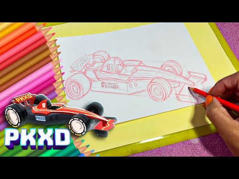 How to Draw a RACE CAR @PKXDUniverse Part 1 - Sketch
