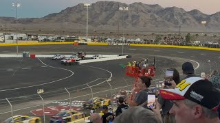 Start of the ARCA West Kyle Busch Classic at the Las Vegas Motor Speedway Bullring