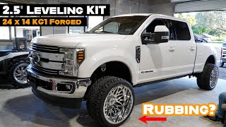 2018 F-250 2.5" Level Kit  and 24x14 Kg1 Forged Wheels