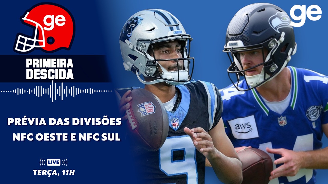 AO VIVO! PRIMEIRA DESCIDA FAZ PRÉVIA DAS DIVISÕES NFC OESTE E NFC SUL | #podcast | ge.globo