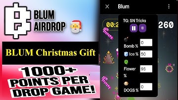 BLUM Christmas Gift || Blum Auto Clicker Christmas Update || How To GET 1000+ POINTS PER DROP GAME