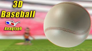 Baseball Anaglyph Video l 3D Anaglyph Video l 3D Animation Video with Red Blue Glasses l Pankoo Kidz