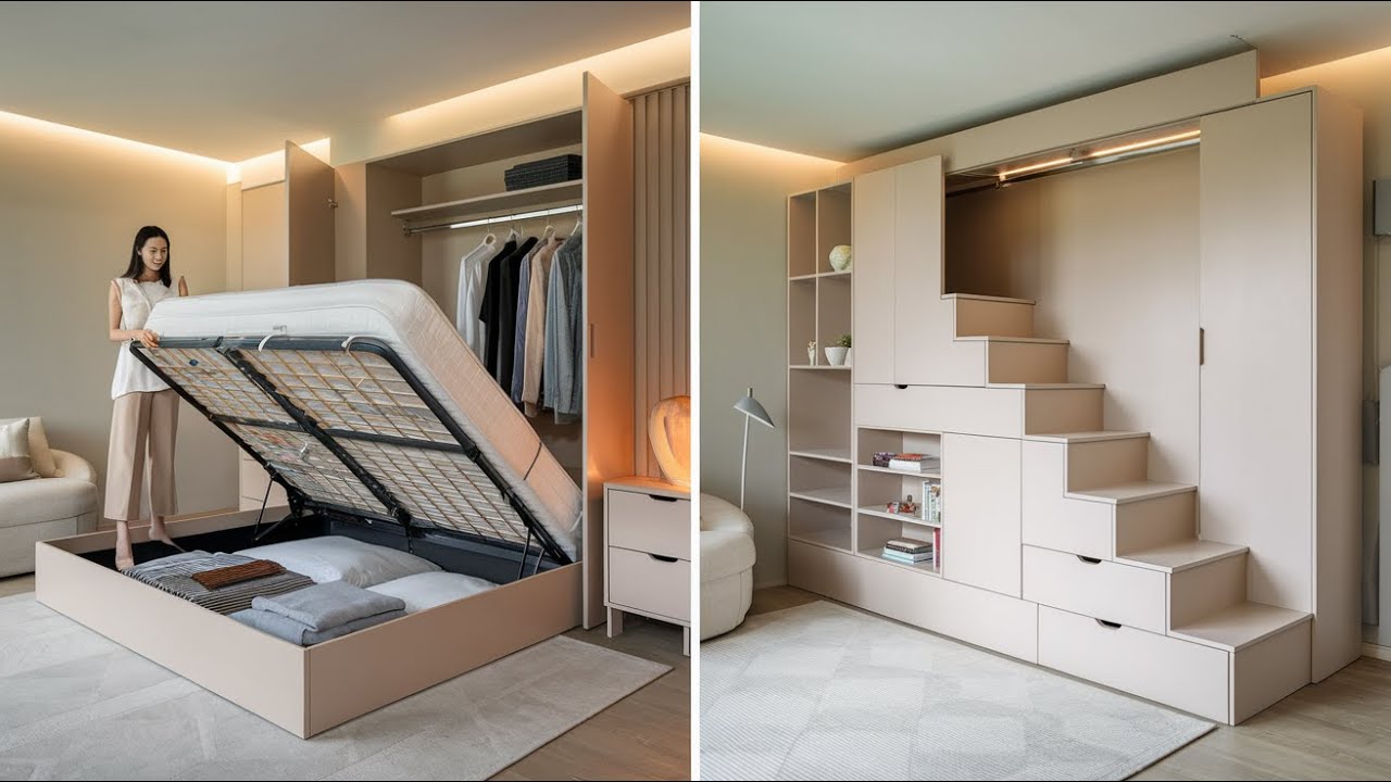 10 SPACE SAVING FURNITURE IDEAS FOR SMALL APARTMENTS in 2025 - YouTube
