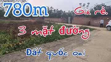 Bán đất xã phú cát quốc oai lô góc 3 mặt tiền 780m