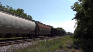 ICE 6424, CITX 2783 & 3101 Leads CP 277 West, Russell, IL