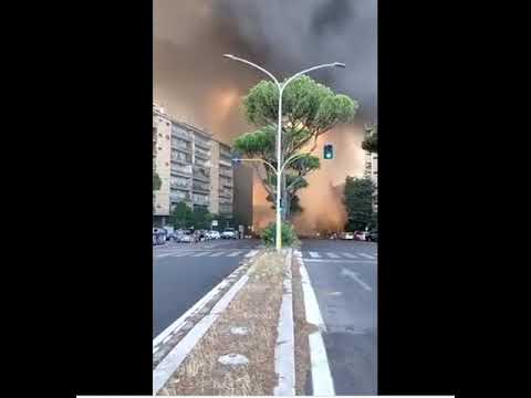 Rome Burning - Huge explosion & fire Rome | Vatican Obelisk in Vatican square