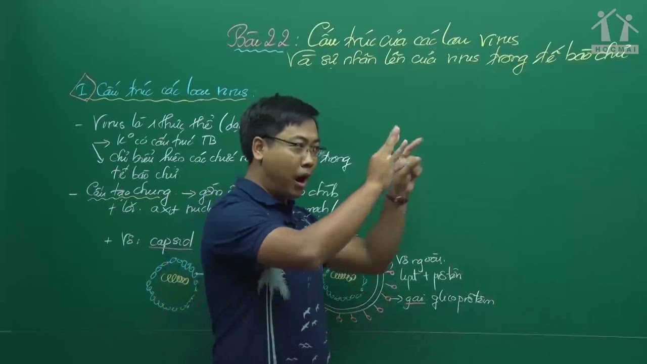 Cấu trúc của các loại Virut và sự nhân lên của Virut trong TB chủ - Thầy  Đinh Đức Hiền - Học Tốt 10