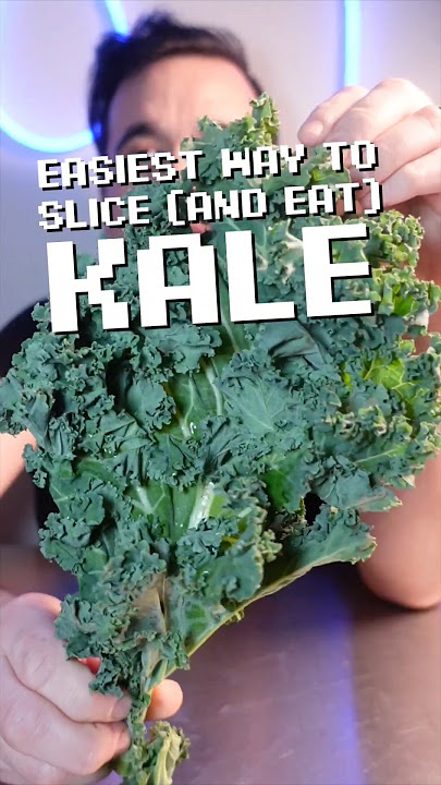 Easiest Way to Slice and Eat Kale #shorts