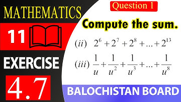 11th Math Exercise 4.7 Question 1 (ii) and (iii)  | Geometric Series |  Sum the series