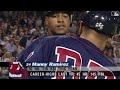 Manny Ramirez goes deep against the Angels. CLE VS LAA (8-11-1999)