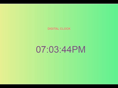 How to Make a digital clock by using html css and java script