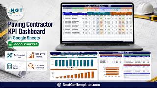 Paving Contractor KPI Dashboard in Google Sheets