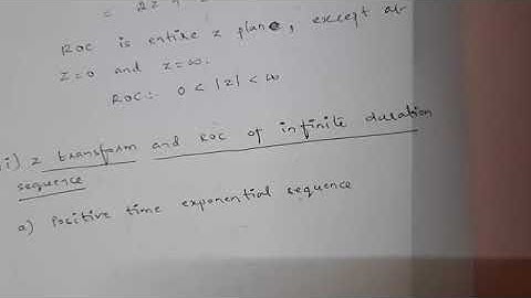 Z-Transform of Positive time exponential sequence