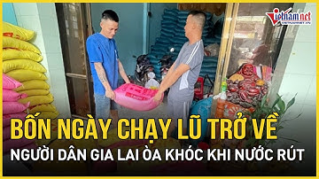 Bốn ngày chạy lũ trở về, người dân Gia Lai òa khóc nhìn cảnh tượng khi nước rút | Báo VietNamNet