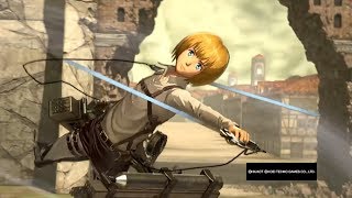 Attack on Titan Wings of Freedom Armin(No jacket)99 Perfected Gear Dlc A Soldiers Duty Gameplay