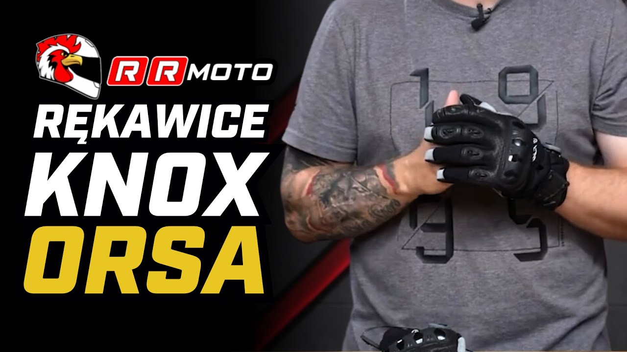 Rękawice miejskie KNOX ORSA TEXTILE OR3 MK3 BLACK czarny | RRmoto.pl