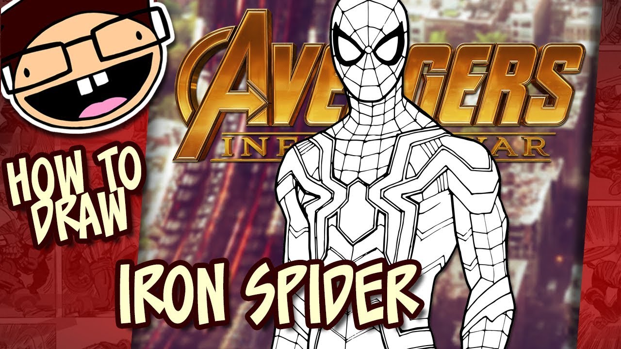 How To Draw IRON SPIDER (Avengers: Infinity War) | Narrated Easy Step