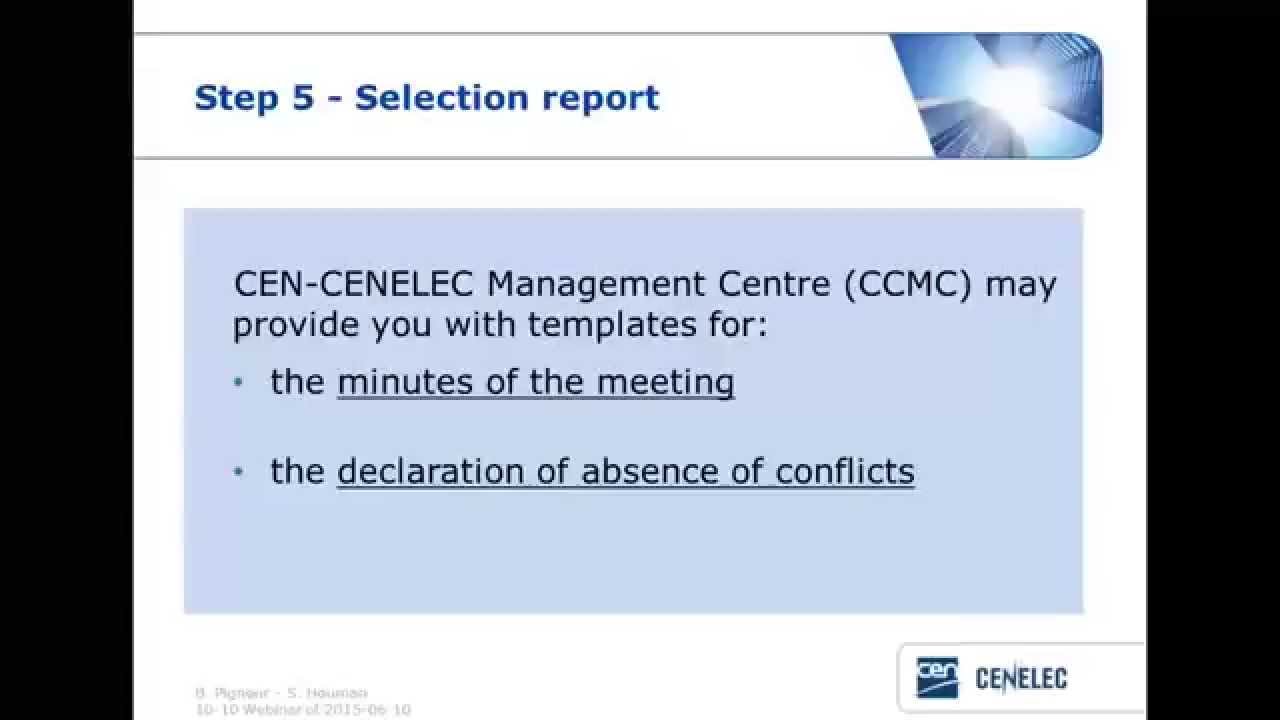 CEN and CENELEC 10-10 webinar: call for tender rules - YouTube