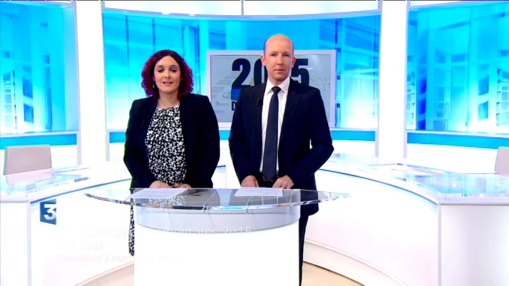 1er tour des élections départementales sur France 3 ...