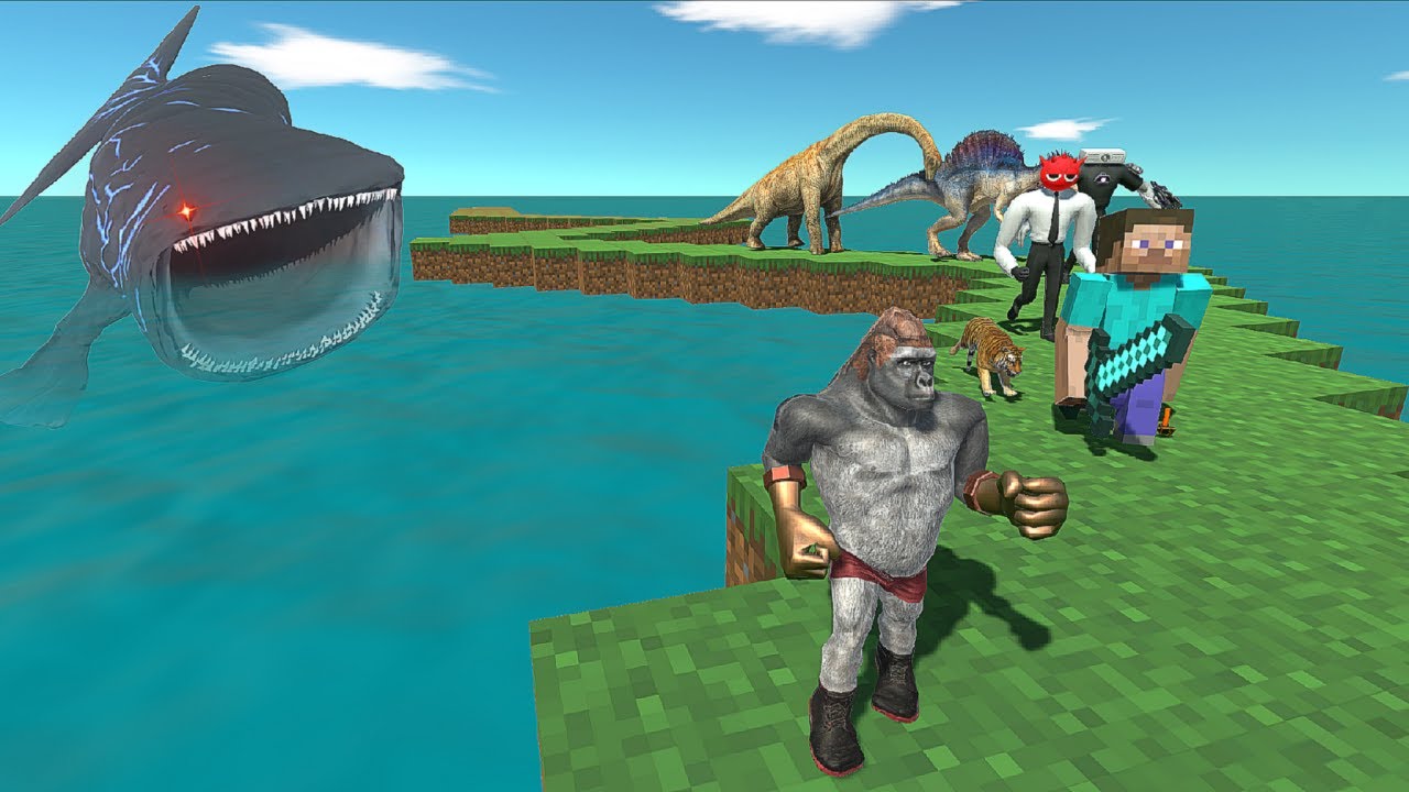 NEW DEADLY ZIG-ZAG BRIGDE YOU RUN FAST FROM MONSTER BLOOP - Animal Revolt Battle Simulator