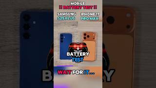 Samsung S25 Plus vs iPhone 17 Pro Max bettery drain test! 😱 who wins? #tech #batterytest #shorts
