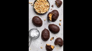 Easy Vegan Peanut Butter Eggs #Shorts