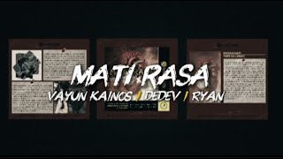 Download lagu Mati Rasa – Vayun Kainos feat Dedev & Ryan |  Lyric Video