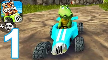 Safari Kart - Gameplay Walkthrough Part 1 - Earth Cup (iOS)