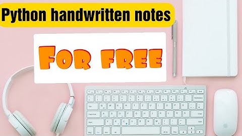 python handwritten notes for free
