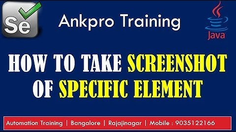 Selenium with Java 48 - How to take the screenshot of specific element in selenium webdriver