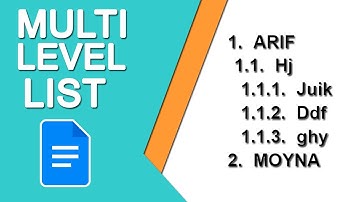 How to Make a Multi Level List on Google Docs