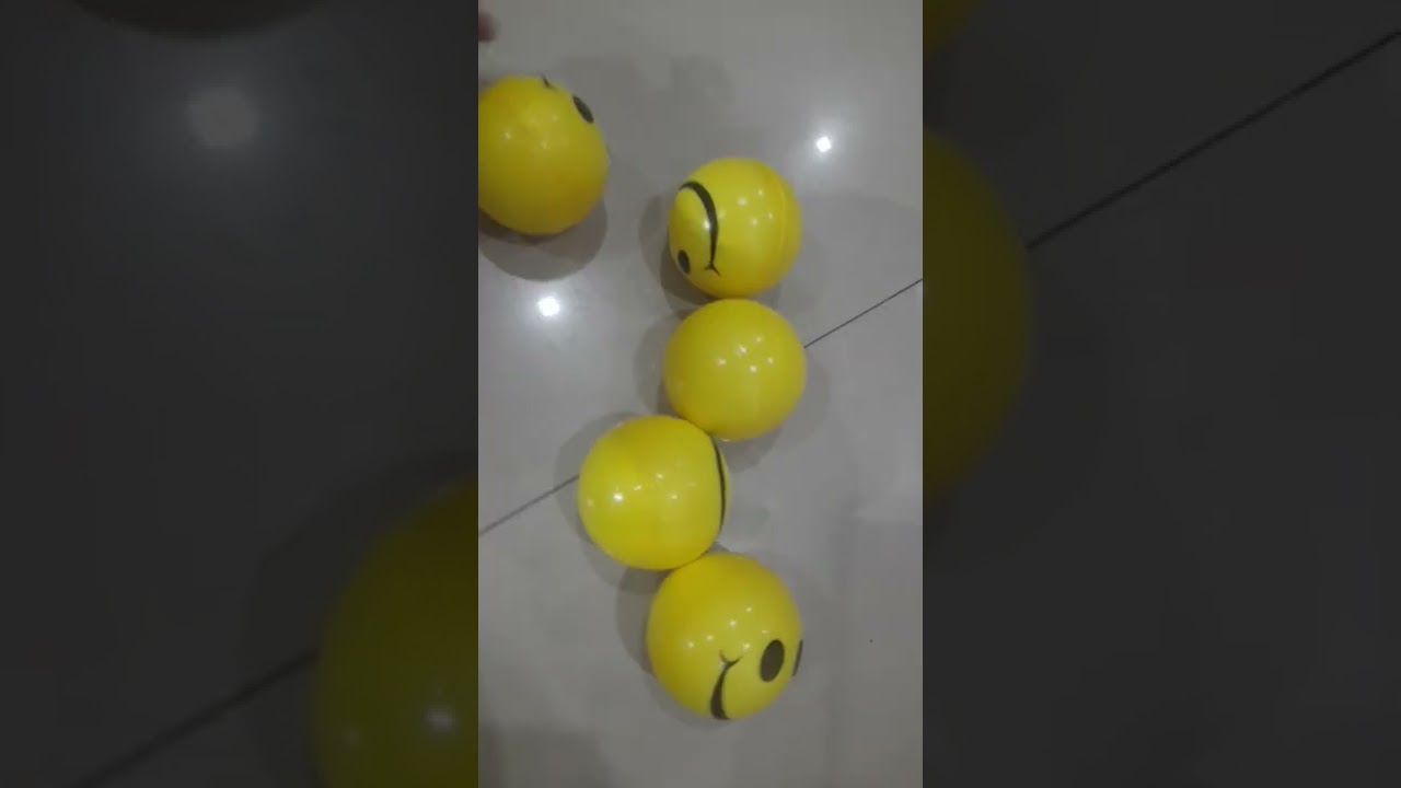 New smiley balls for home cricket practice