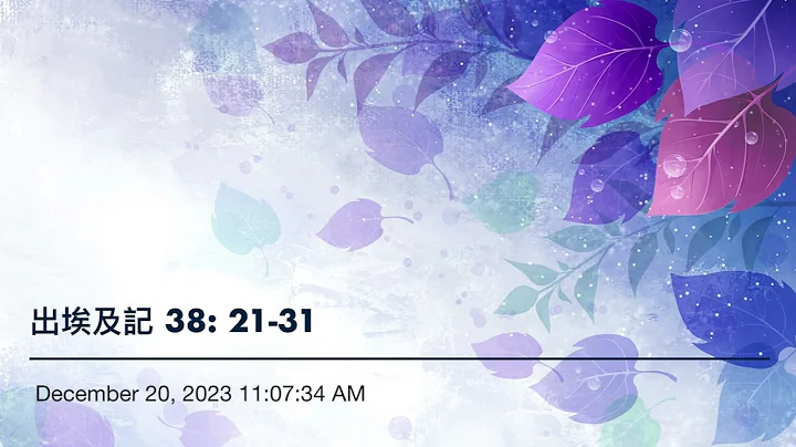 出埃及記 38: 21-31 - 天天要聞
