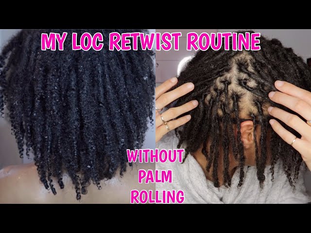 Loc Retwist WITHOUT Palm Rolling  How to Retwist Your Own Locs! 