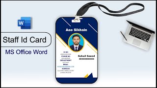 How to Create Staff ID Card in Ms Office Word | Staff card | Staff id |