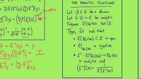 Inverse function theorem for analytic functions--Part1/4