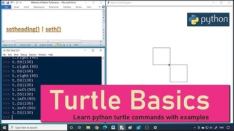 Learn Python Turtle Basic Commands Part 1 with examples | #highblix