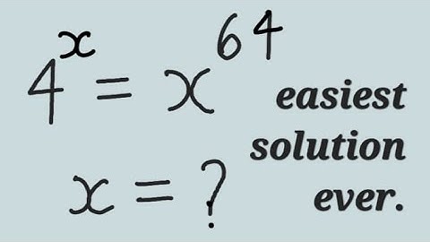 Solve x64=4xx 64 =4 x  in Seconds! | Math Shortcut for Everyone