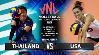 Thailand vs usa | highlights women's vnl 2019