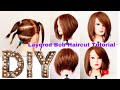 Tutorial  diy  layered bob haircut  voluminous  texture cut trend 