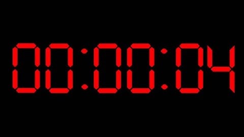 4 Second Countdown Timer with Alarm - Digital Clock - Retro Westclox