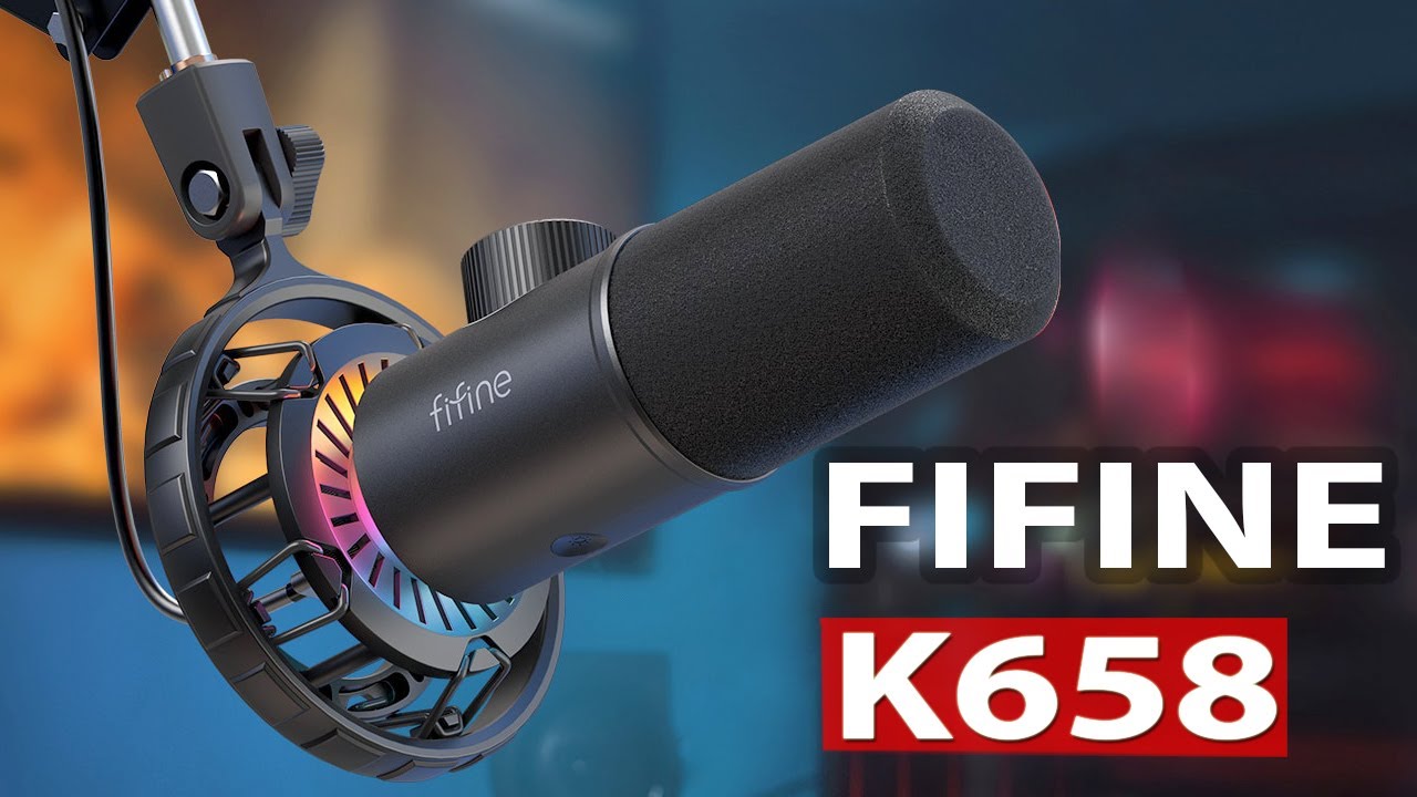 Fifine K658 Black Dynamic USB Gaming Microphone For Recording And Streaming