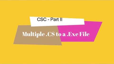 C# without VS - Using Normal Editor - How to combine Multiple .cs file to a single .exe file? - II