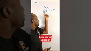 Solving problem involving Exponential Equation #exponent #equation #sat #gcse #igcse #mathswithgpad