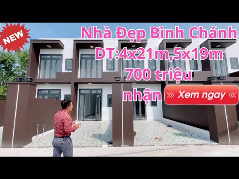 Video Nhà Đẹp Bình Chánh 5x19m,4x21m-TT:700 Triệu Nhận nhà ở... - youtube