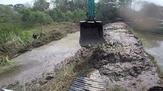 เปลี่ยนน้ำมันเสร็จ ลุยงานต่อ งานขุดลอกคลอง Ep.4 Excavator Kobelco sk200-8