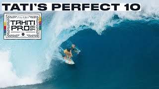 Tati’s 10 @ Teahupo’o! Weston-Webb Charges A History-Changing Psycho Slab | SHISEIDO Tahiti Pro