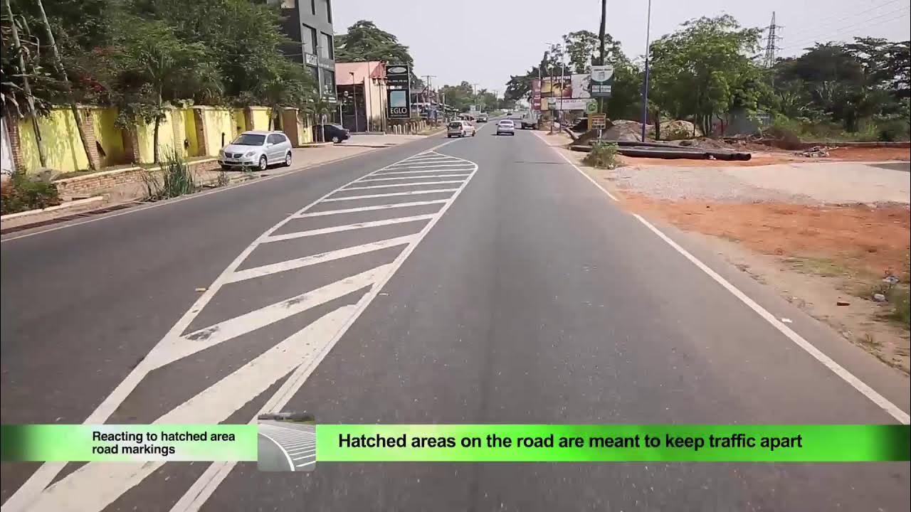 Hatched road markings to keep traffic apart English YouTube
